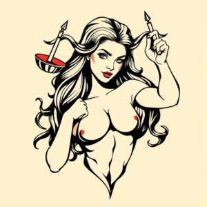 Pop Art Libra Tattoo