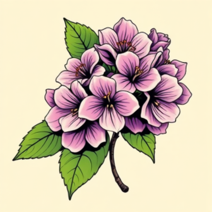 Pop Art Lilac Tattoo