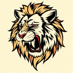 Pop Art Lioness Tattoo