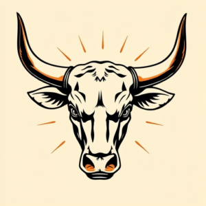 Pop Art Longhorn Tattoo