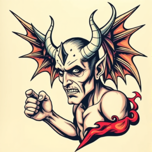 Pop Art Lucifer Tattoo