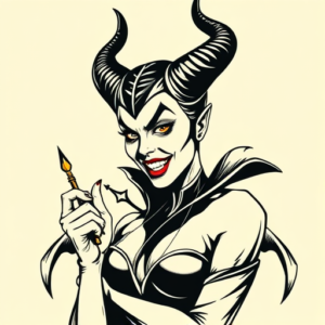 Pop Art Maleficent Tattoo