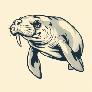 Pop Art Manatee Tattoo