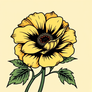 Pop Art Marigold Tattoo