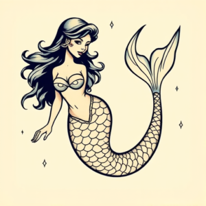 Pop Art Mermaid Tattoo