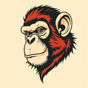 Pop Art Monkey Tattoo