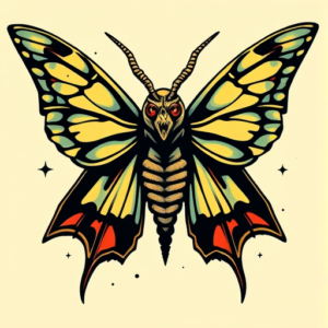 Pop Art Mothman Tattoo