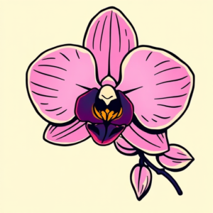 Pop Art Orchid Tattoo