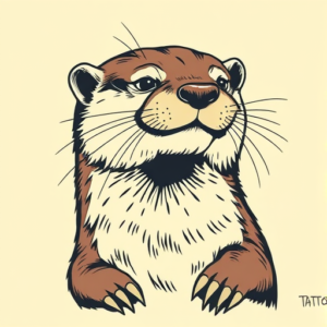 Pop Art Otter Tattoo