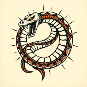 Pop Art Ouroboros Tattoo