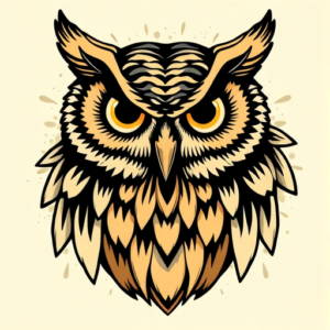 Pop Art Owl Tattoo
