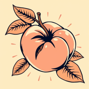 Pop Art Peach Tattoo