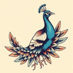 Pop Art Peacock Tattoo