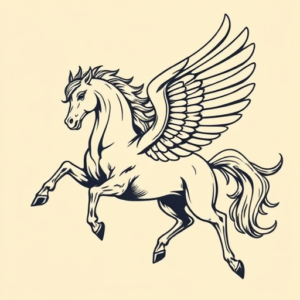 Pop Art Pegasus Tattoo