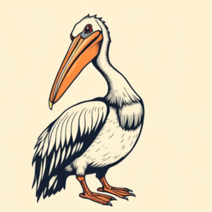 Pop Art Pelican Tattoo