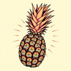 Pop Art Pineapple Tattoo