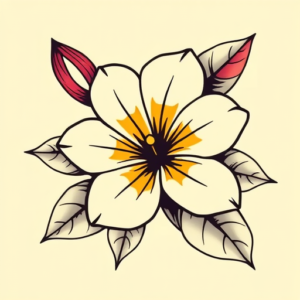 Pop Art Plumeria Tattoo
