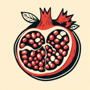 Pop Art Pomegranate Tattoo