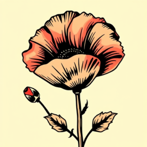 Pop Art Poppy Tattoo