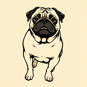 Pop Art Pug Tattoo