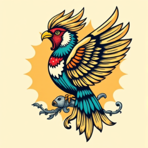 Pop Art Quetzal Tattoo