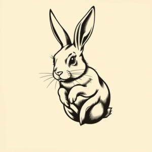 Pop Art Rabbit Tattoo