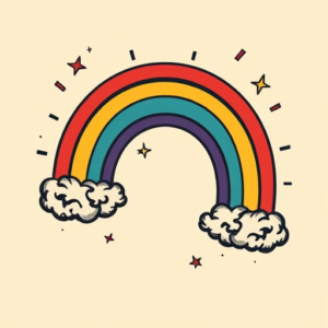 Pop Art Rainbow Tattoo