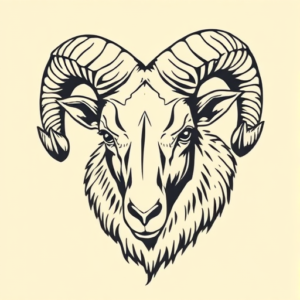 Pop Art Ram Tattoo