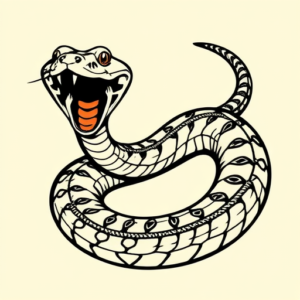 Pop Art Rattlesnake Tattoo