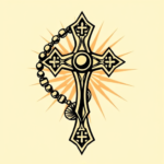 Pop Art Rosary Tattoo