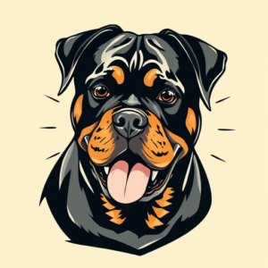 Pop Art Rottweiler Tattoo