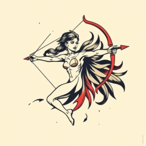 Pop Art Sagittarius Tattoo