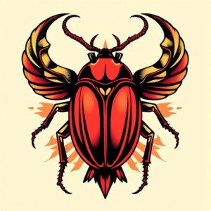 Pop Art Scarab Tattoo