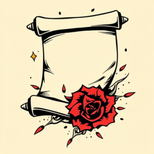 Pop Art Scroll Tattoo