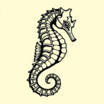 Pop Art Seahorse Tattoo