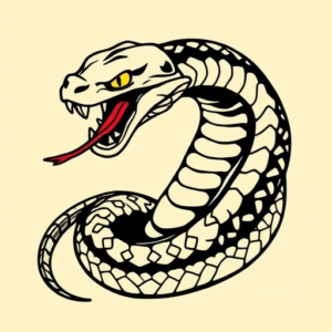 Pop Art Serpent Tattoo