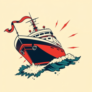 Pop Art Ship Tattoo