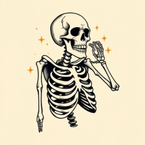 Pop Art Skeleton Tattoo
