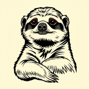 Pop Art Sloth Tattoo