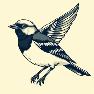 Pop Art Sparrow Tattoo