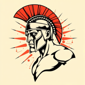 Pop Art Spartan Tattoo