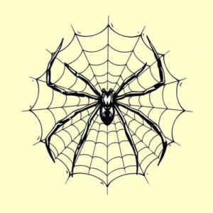 Pop Art Spiderweb Tattoo