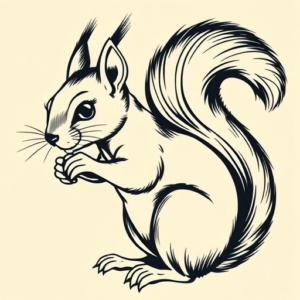 Pop Art Squirrel Tattoo