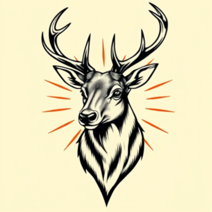 Pop Art Stag Tattoo