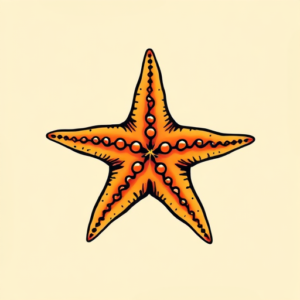 Pop Art Starfish Tattoo