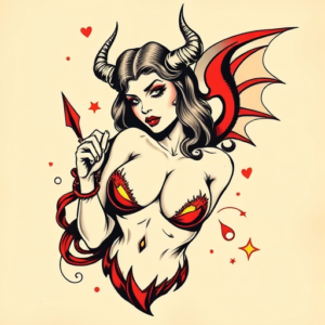 Pop Art Succubus Tattoo
