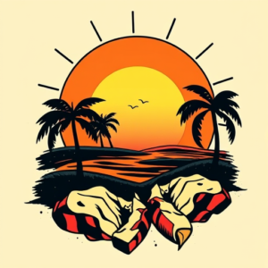 Pop Art Sunset Tattoo