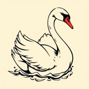 Pop Art Swan Tattoo