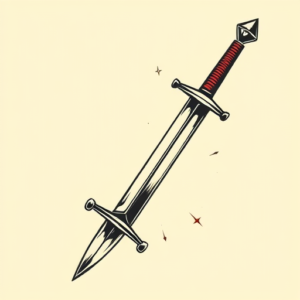 Pop Art Sword Tattoo