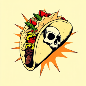 Pop Art Taco Tattoo